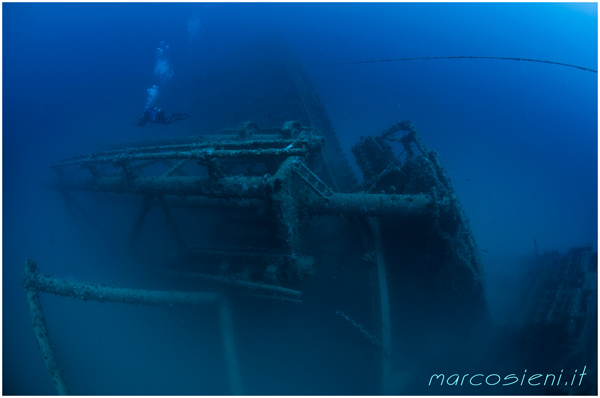 Wonderful water in Paguro wreck