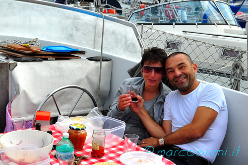 Lunch in the boat