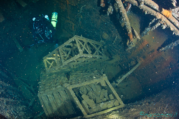 Inside Loredan wreck