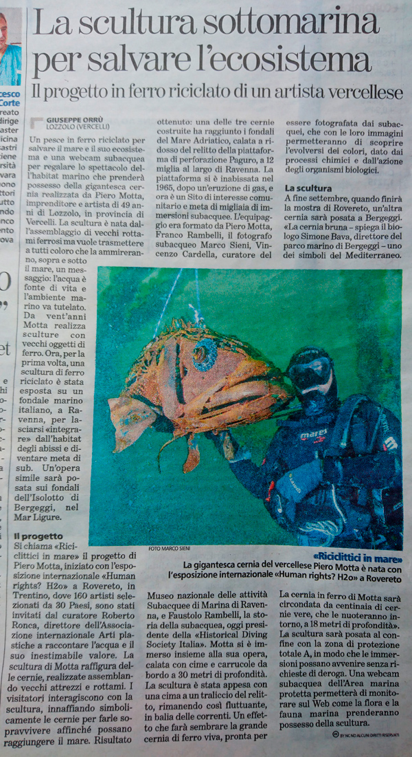 Riciclitti in Mare su La Stampa del 02-06-17